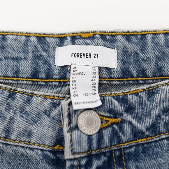 Forever 21 Women's Low Rise Baggy 30x31 Wide Leg Jeans Denim Y2K 90s Streetwear - Picture 4 of 10